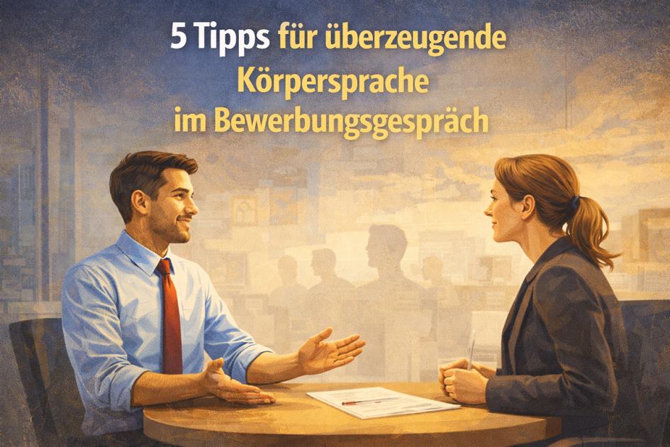 5 Tipps für überzeugende Körpersprache im Bewerbungsgespräch
